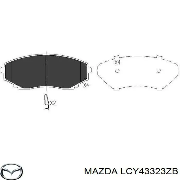 Купить LCY43323ZB Mazda Колодки тормозные