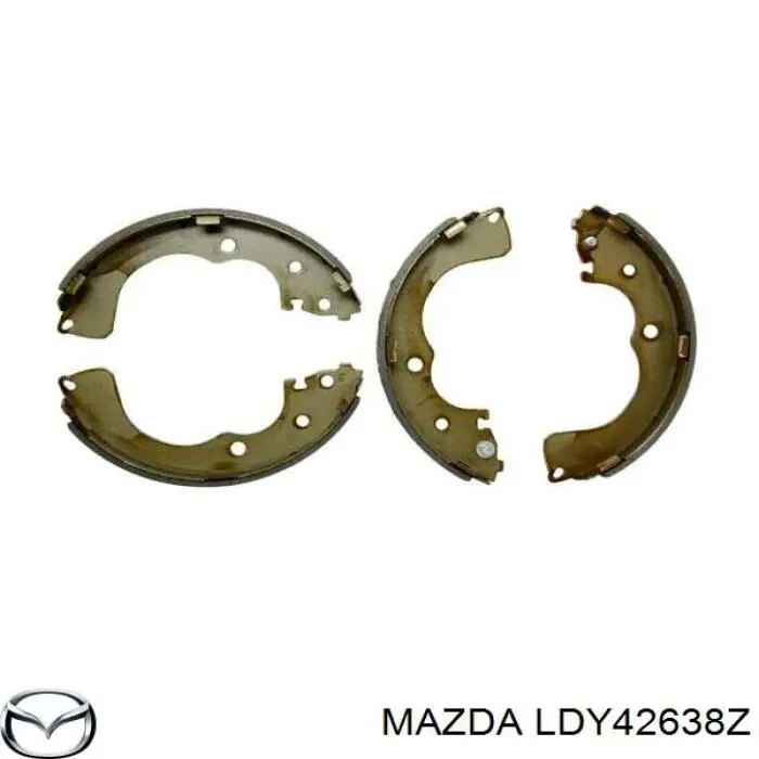 Задние барабанные колодки LDY42638Z Mazda