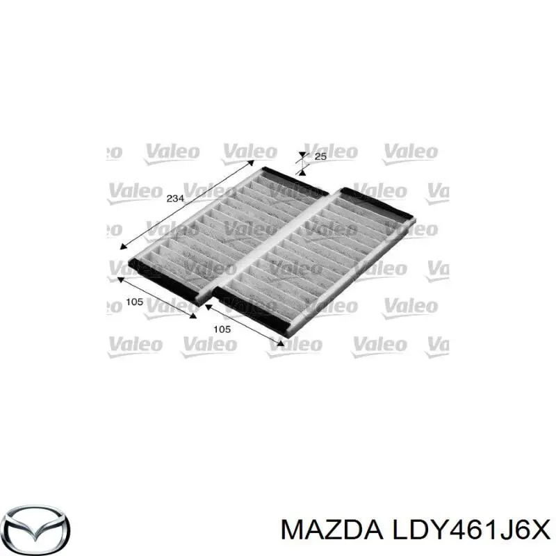 Купить LDY461J6X Mazda Фильтр салона угольный
