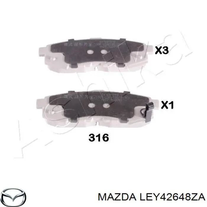 LEY42648ZA Mazda Колодки тормозные дисковые комплект