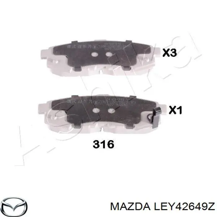 Колодки дисковые  Mazda LEY42649Z цена, от 5.13 USD