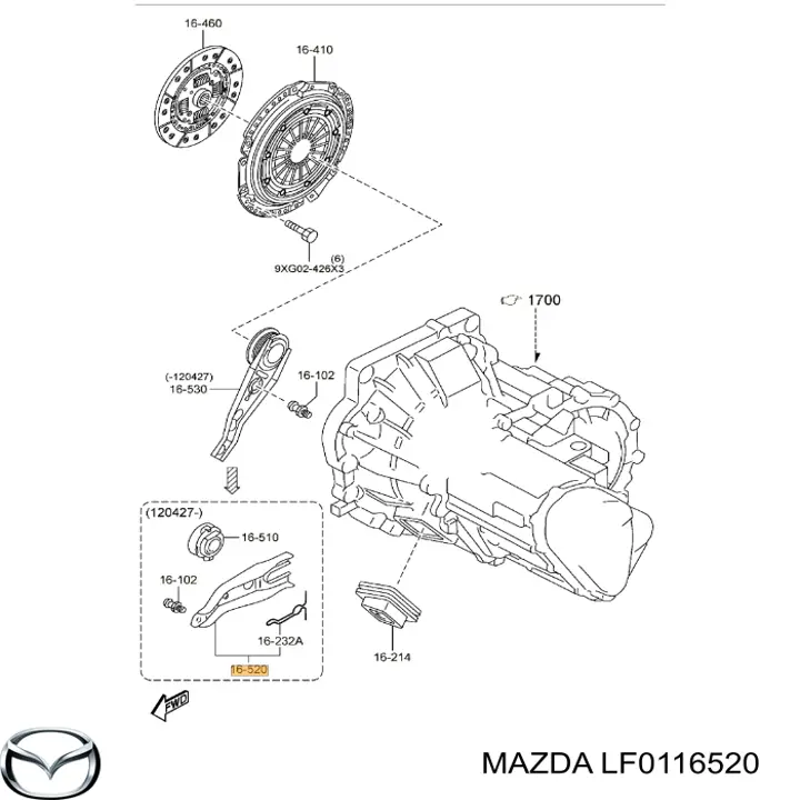 Forquilha de embraiagem para Mazda 3 (BL)