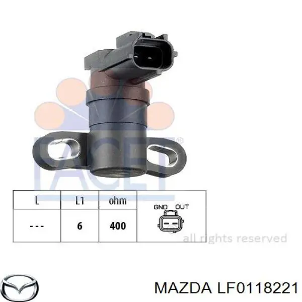 Датчик коленвала LF0118221 Mazda