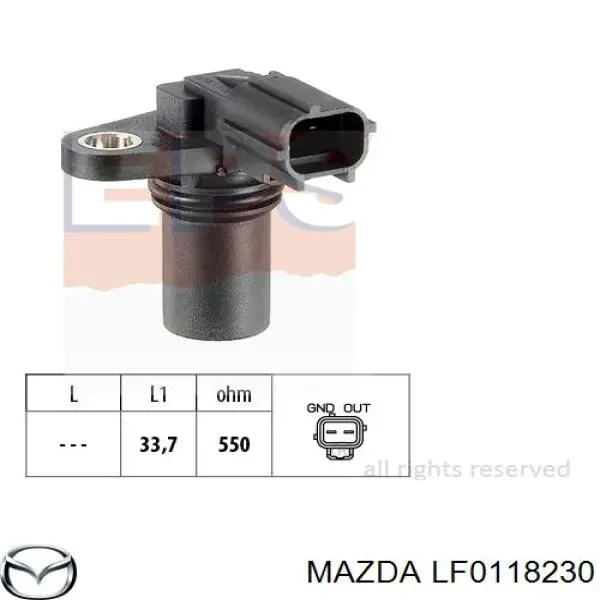 LF0118230 Mazda датчик распредвала