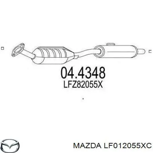 Купить LF012055XC Mazda Преобразователь отработавших газов