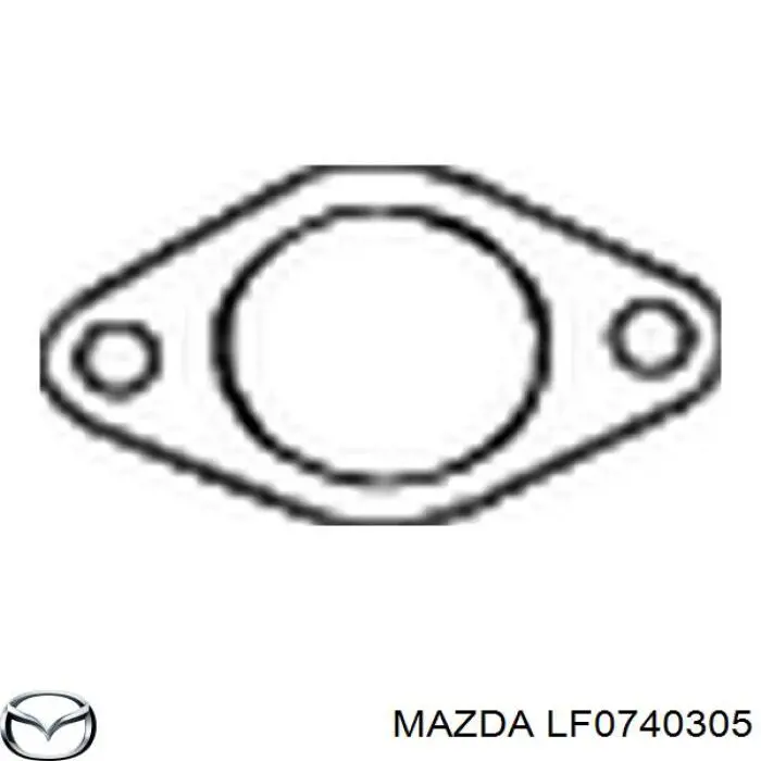 LF0740305 Mazda прокладка приемной трубы глушителя