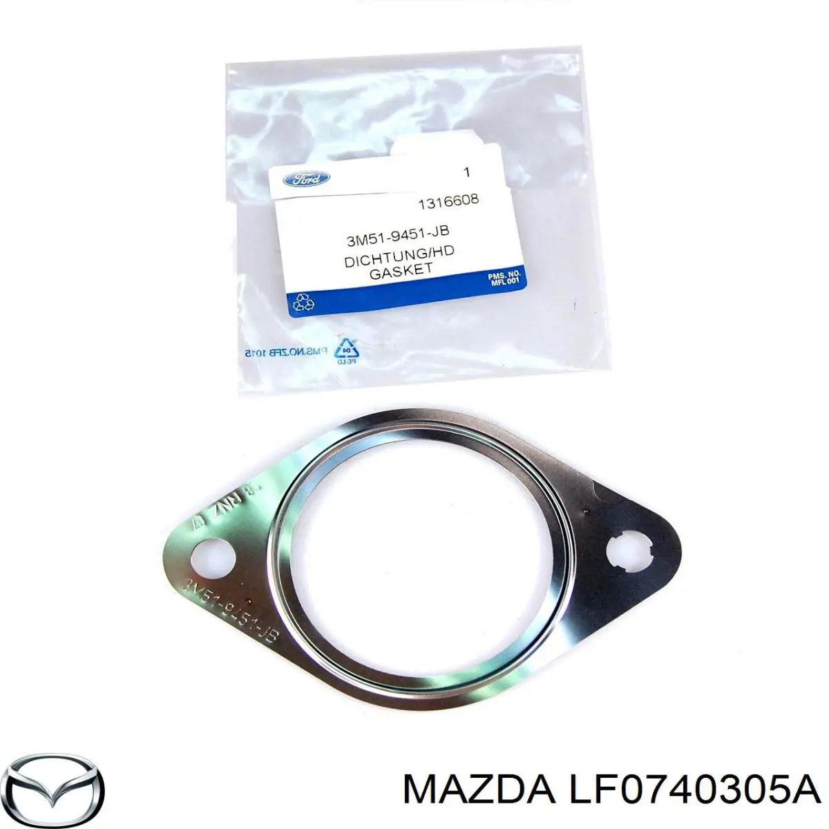 LF0740305A Mazda прокладка глушителя монтажная