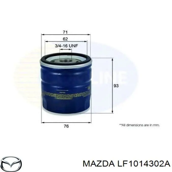 Купить LF1014302A Mazda Фильтр центробежный очистки масла
