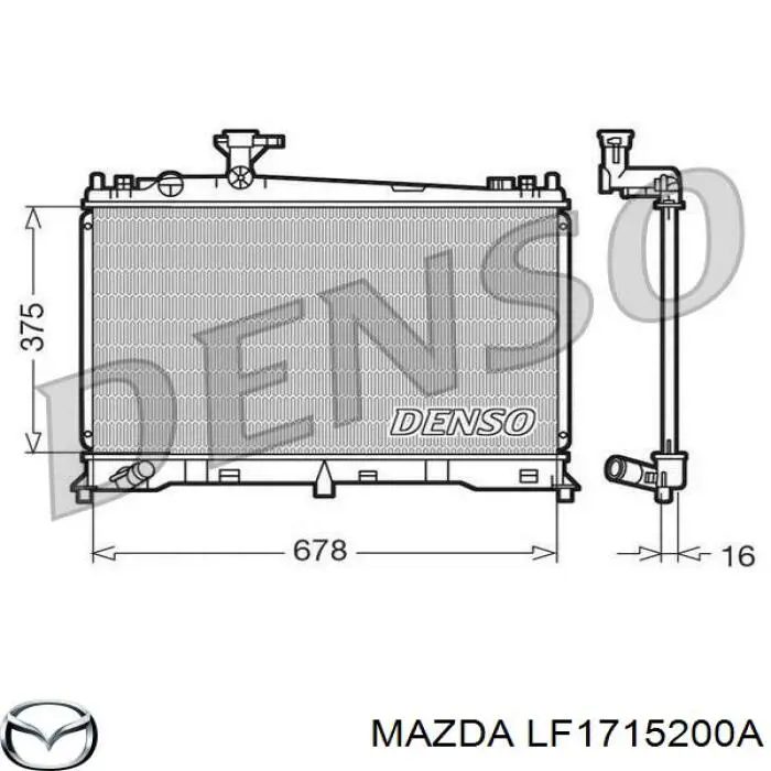 Купить LF1715200A Mazda Радиатор водяной