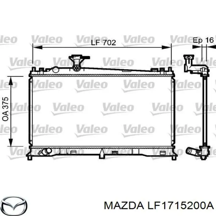 Радиатор LF1715200A Mazda