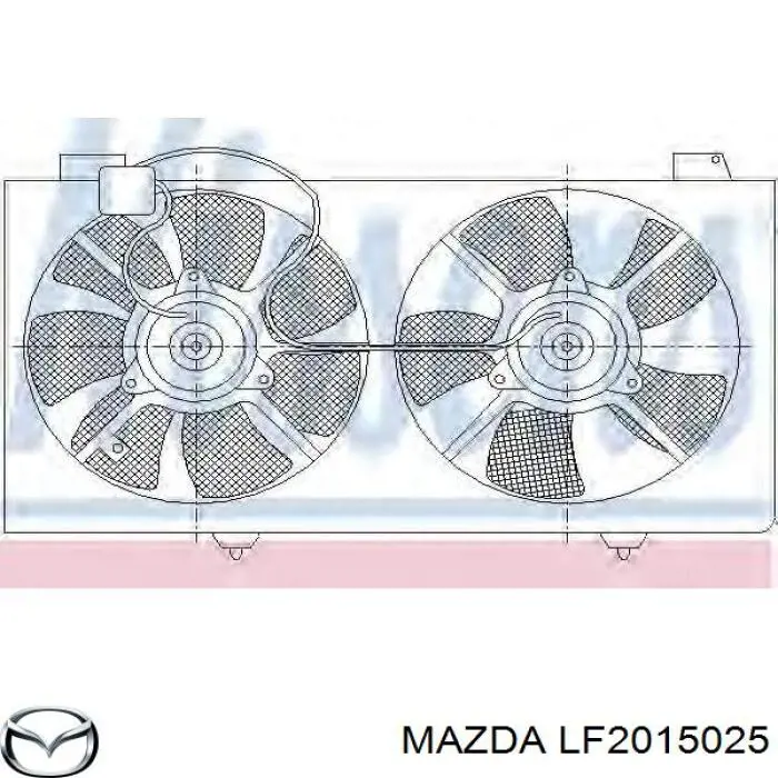 Диффузор радиатора охлаждения в сборе с мотором и крыльчаткой Mazda LF2015025 цена, от 193.84 USD