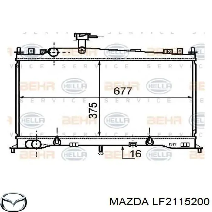LF2115200 Mazda Радиатор основной