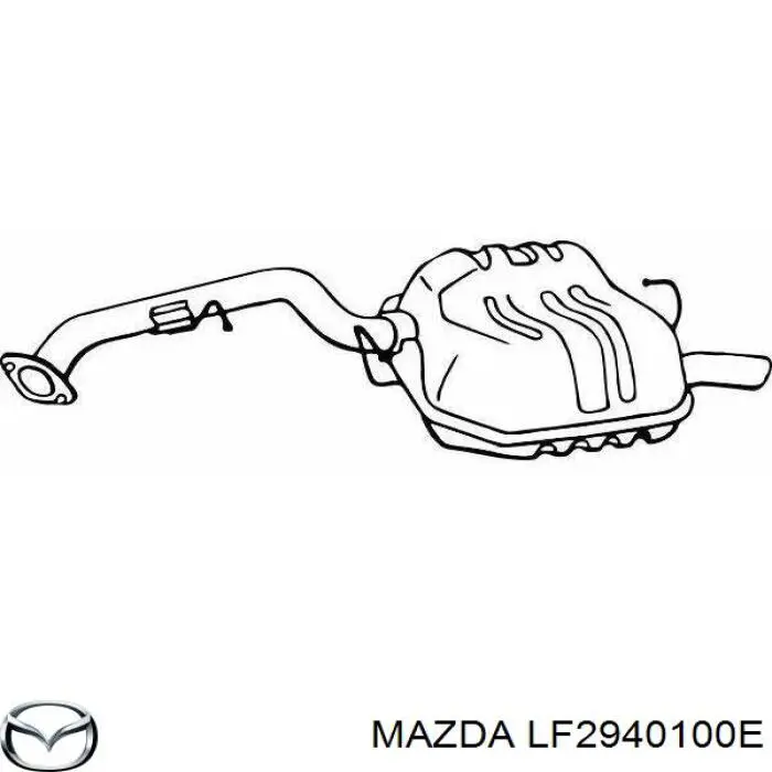 Купить LF2940100E Mazda Глушитель задний