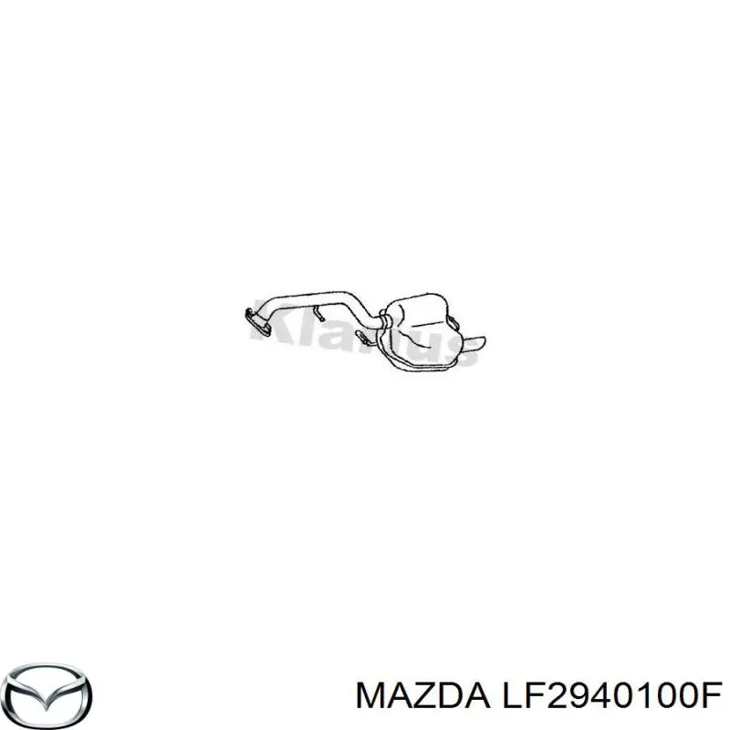 Глушитель, задняя часть LF2940100F Mazda