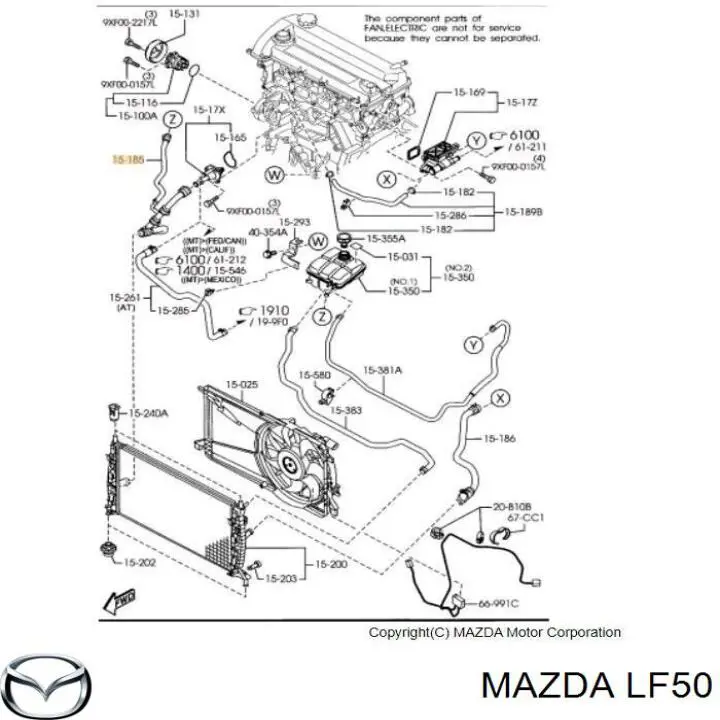 LF50 Mazda Мотор в сборе