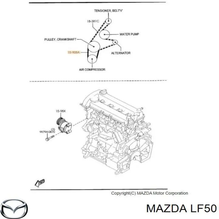 ДВС в сборе Mazda LF50 цена, от 25.65 USD