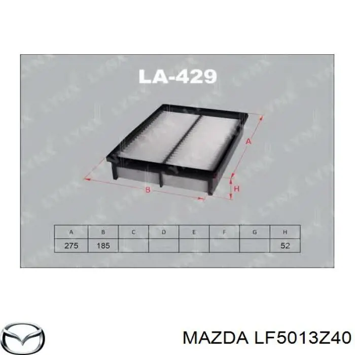 LF5013Z40 Mazda Воздушный фильтр двигателя