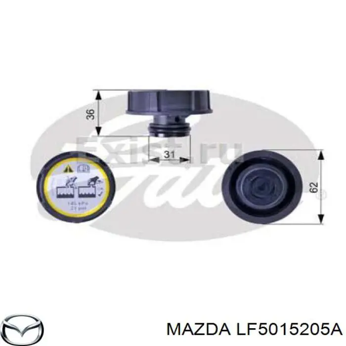 Крышка расширительного бачка LF5015205A Mazda
