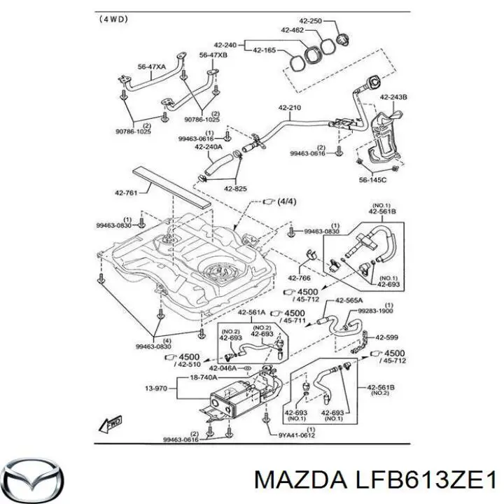 Купить LFB613ZE1 Mazda Сетка бензонасоса