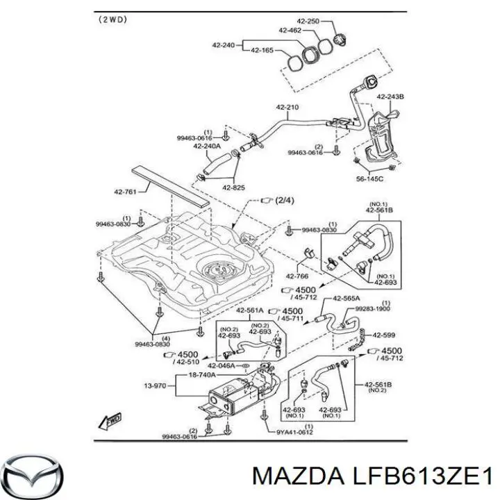 Сетка бензонасоса LFB613ZE1 Mazda