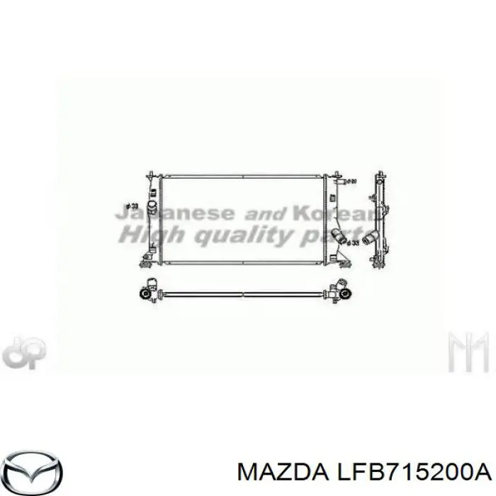 Купить LFB715200A Mazda Радиатор водяной