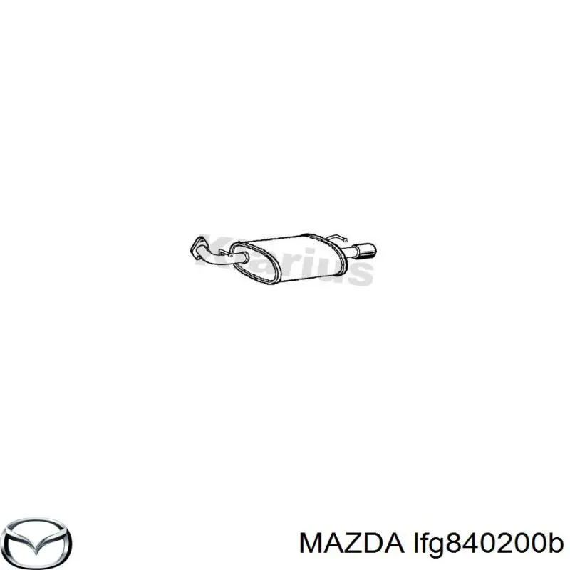 Глушитель, задняя часть Mazda LFG840200B