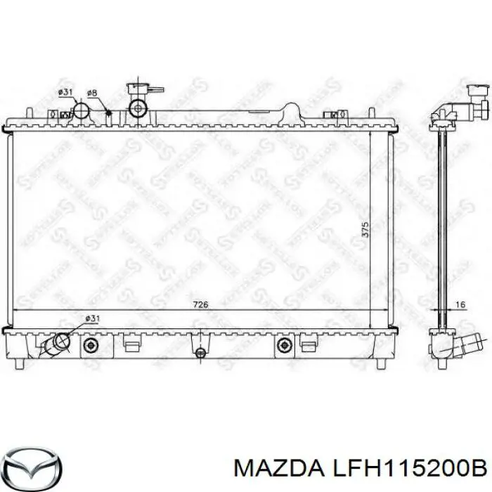 Купить LFH115200B Mazda Радиатор водяной