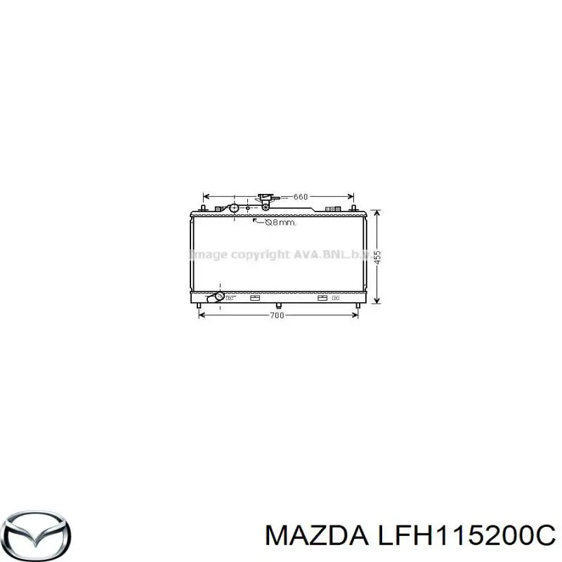LFH115200C Mazda radiador de esfriamento de motor