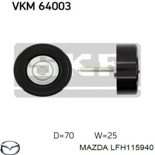 Купить LFH115940 Mazda Паразитный ролик