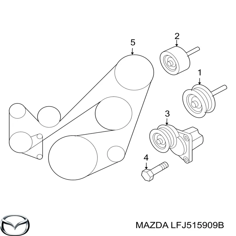 LFJ515909B Mazda ремень генератора