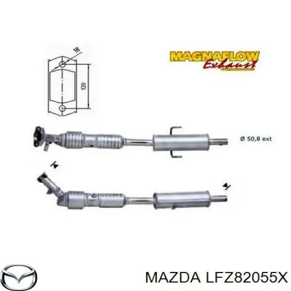 LFZ82055X Mazda Конвертор-катализатор