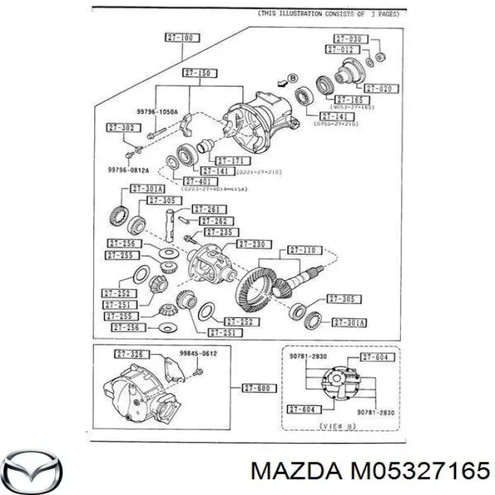 Сальник хвостовика редуктора переднего моста на Mazda 626 IV 