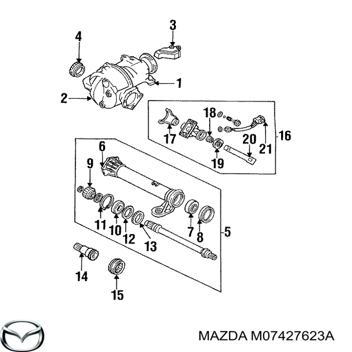 Сальник полуоси переднего моста, левой Mazda M00527165 цена, от 4.75 USD