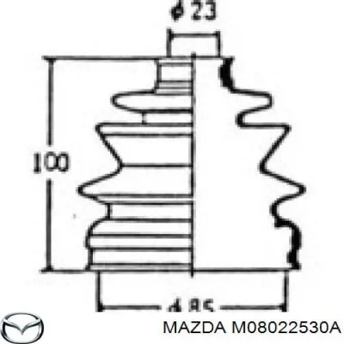 Купить M08022530A Mazda Пыльник гранаты наружный, передний