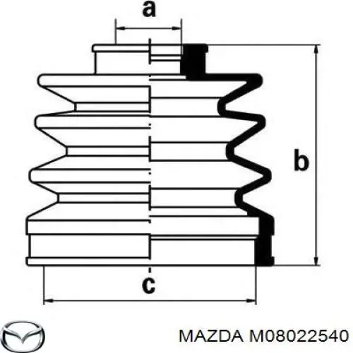 Чехол шруса Mazda M08022540 цена, от 12.73 USD