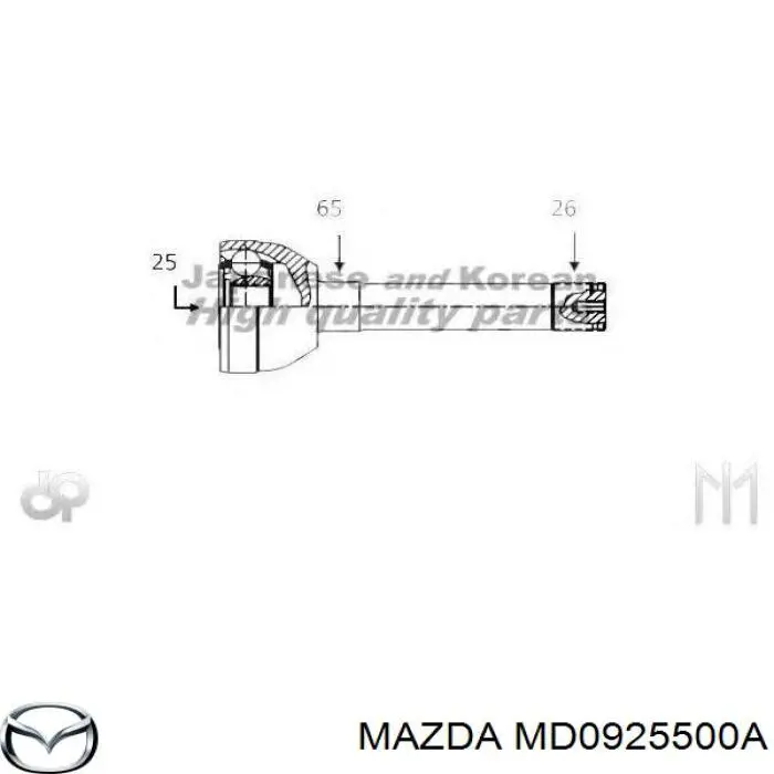  MD0925500A Mazda