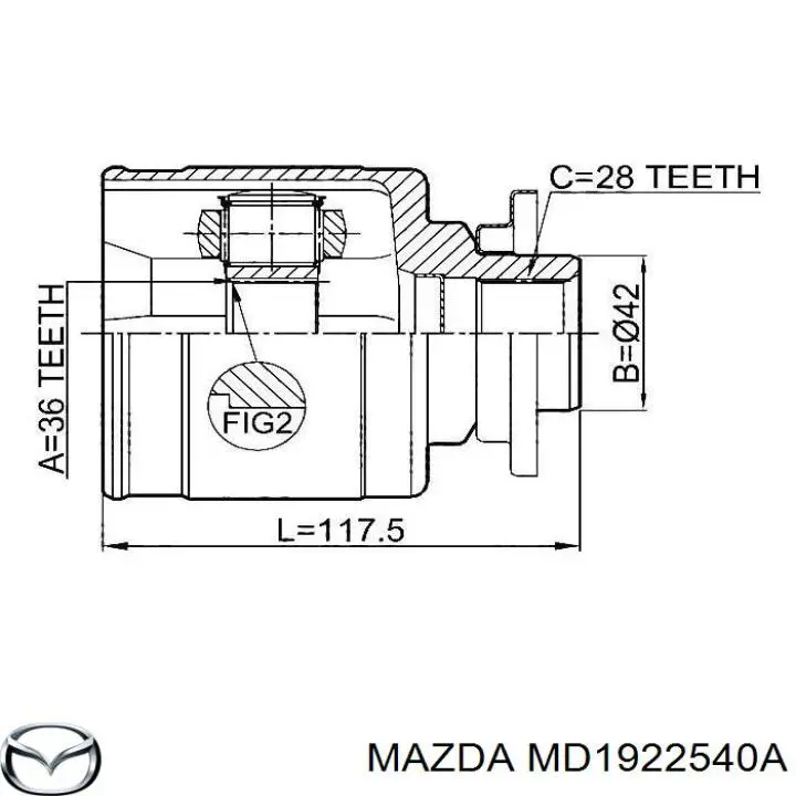 Пыльник ШРУСа внутренний MD1922540A Mazda