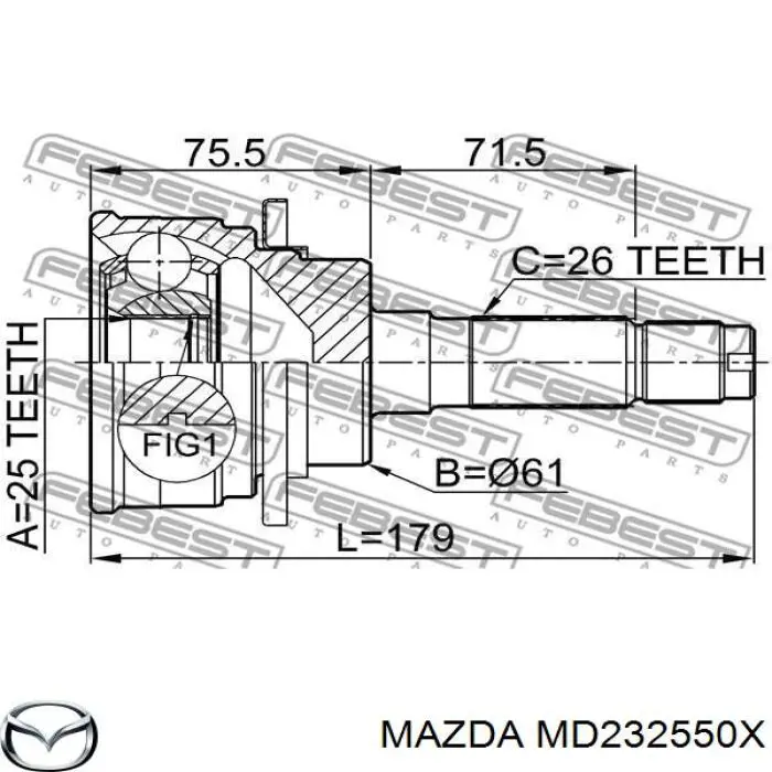  MD192550XA Mazda