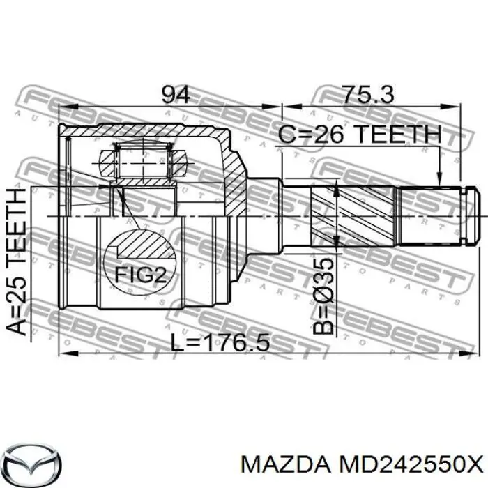 MD242550X Mazda Наружная граната