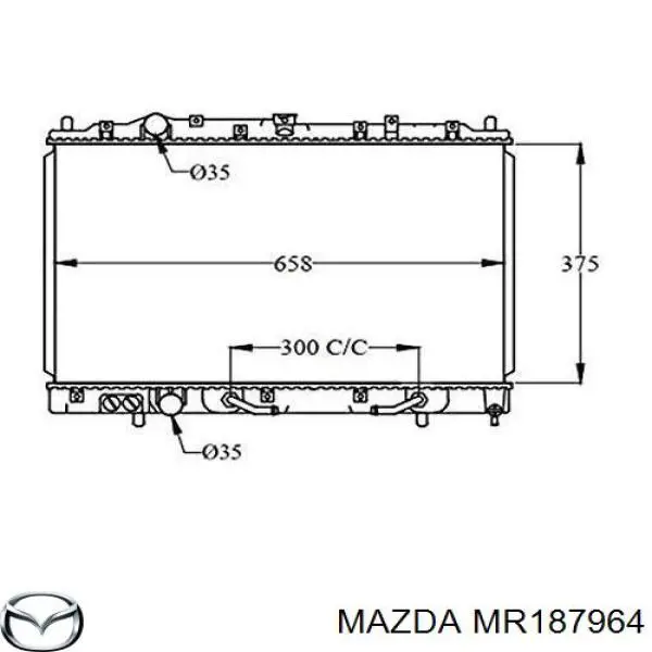 Радиатор MR187964 Mazda