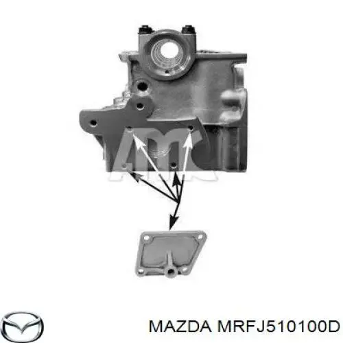 MRFJ510100D Mazda головка блока цилиндров (гбц)