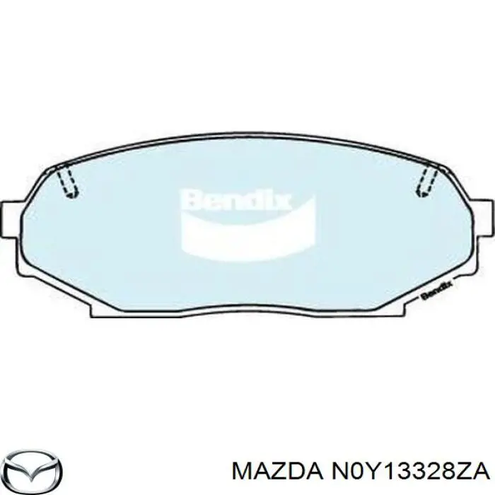 N0Y13328ZA Mazda колодки тормозные передние дисковые