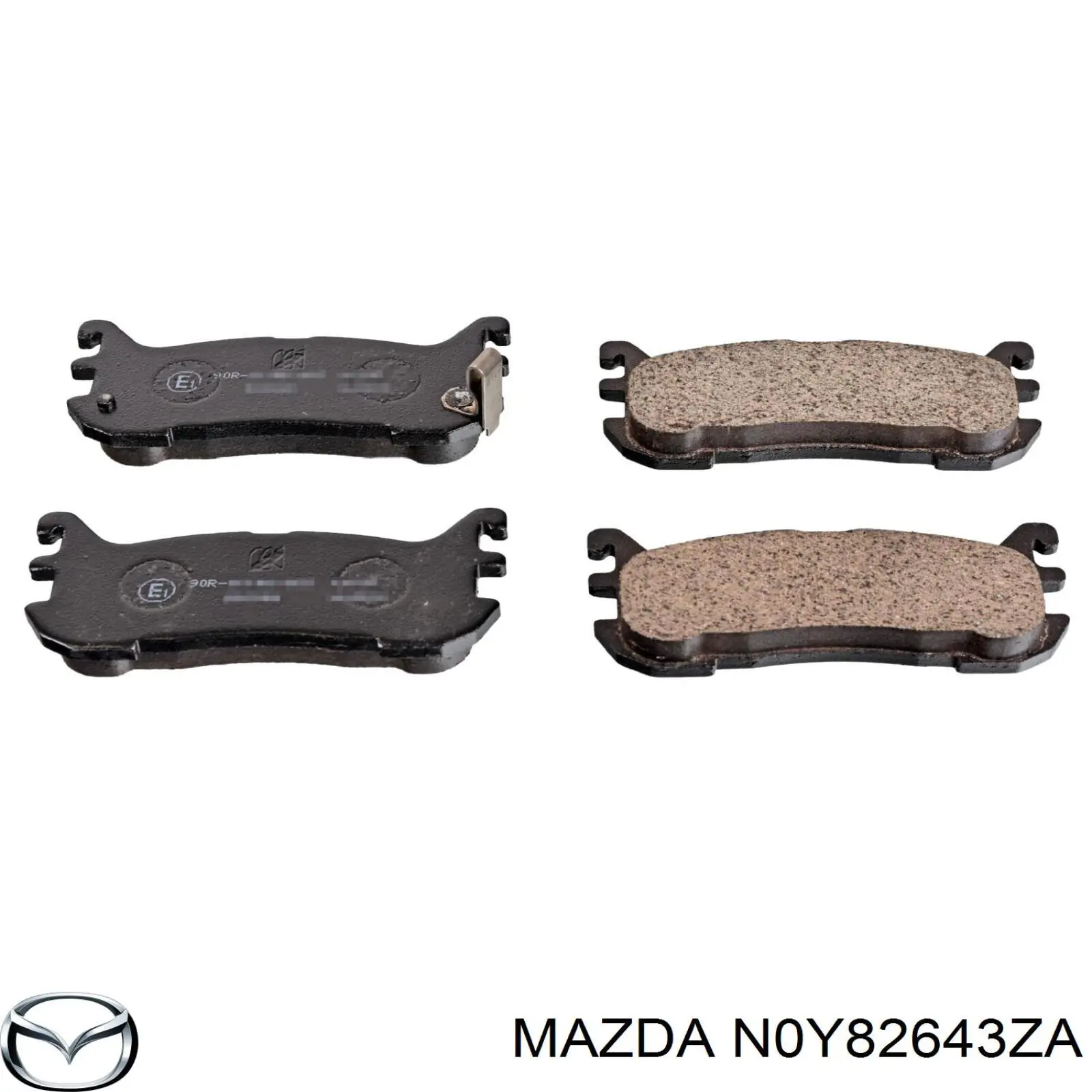 Задние тормозные колодки N0Y82643ZA Mazda