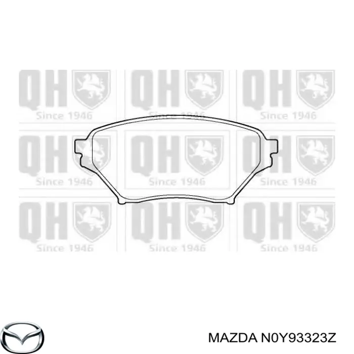 Передние тормозные колодки N0Y93323Z Mazda