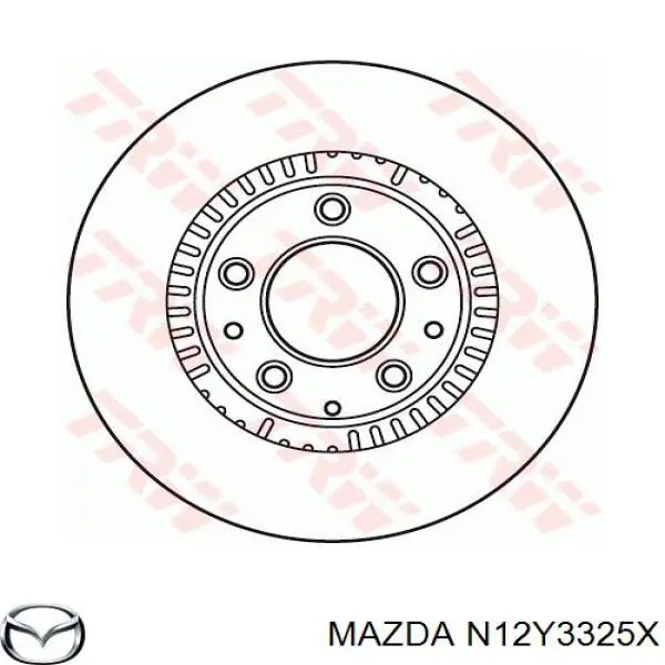 Передние тормозные диски N12Y3325X Mazda