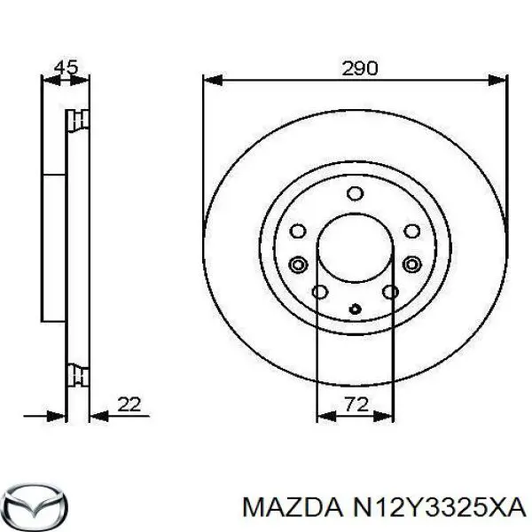 Купить N12Y3325XA Mazda Ротор тормозной