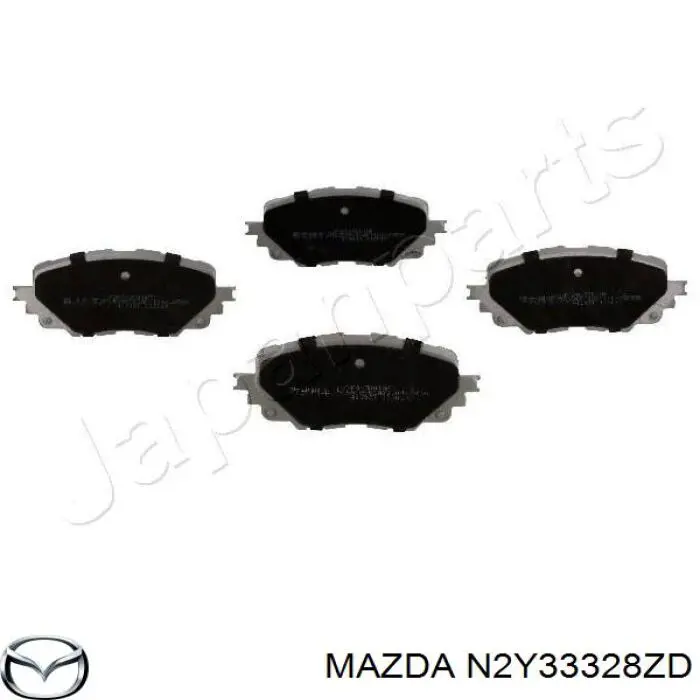 N2Y33328ZD Mazda sapatas do freio dianteiras de disco