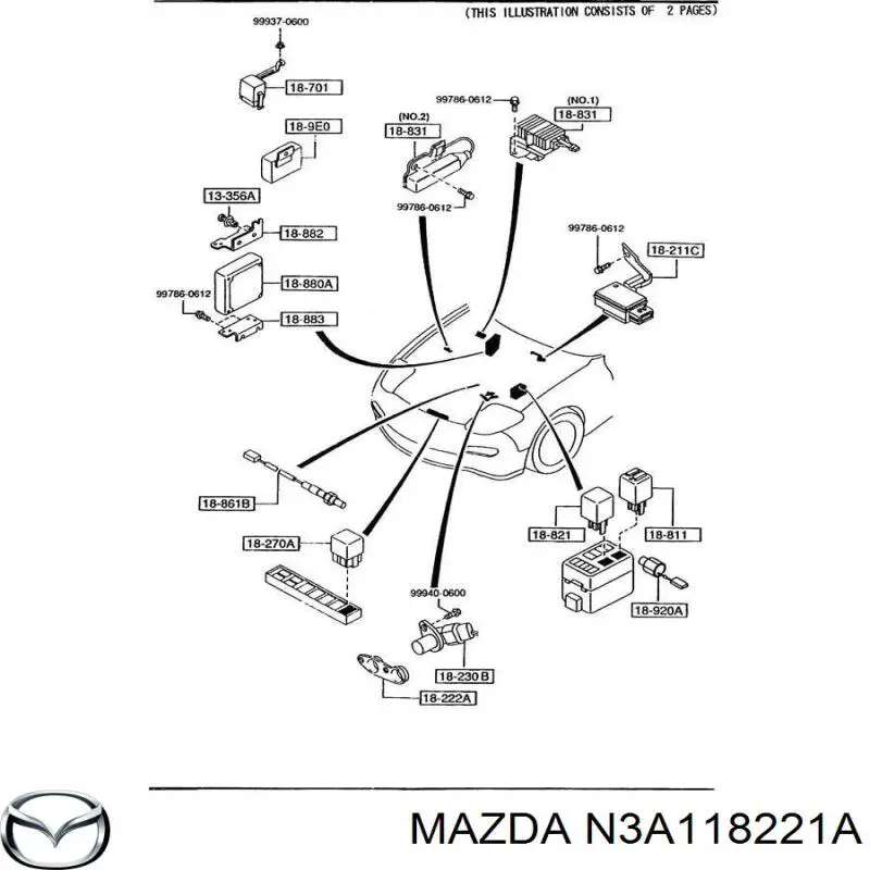 N3A118221A Mazda датчик положения распредвала