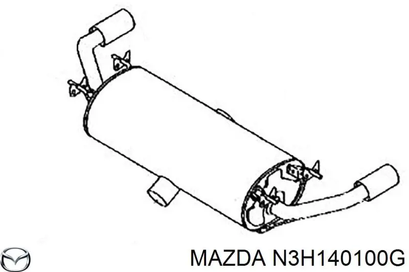 Глушитель задний N3H140100G Mazda