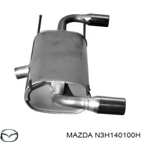 N3H140100H Mazda глушитель, задняя часть